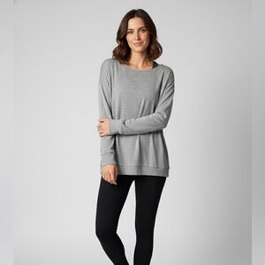 Athleta Cozy Grey Long Sleeve Tunic - Size Medium